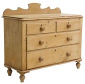 ENGLISH VICTORIAN PINE CHEST O