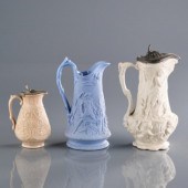 ENGLISH VICTORIAN POTTERY JUGS