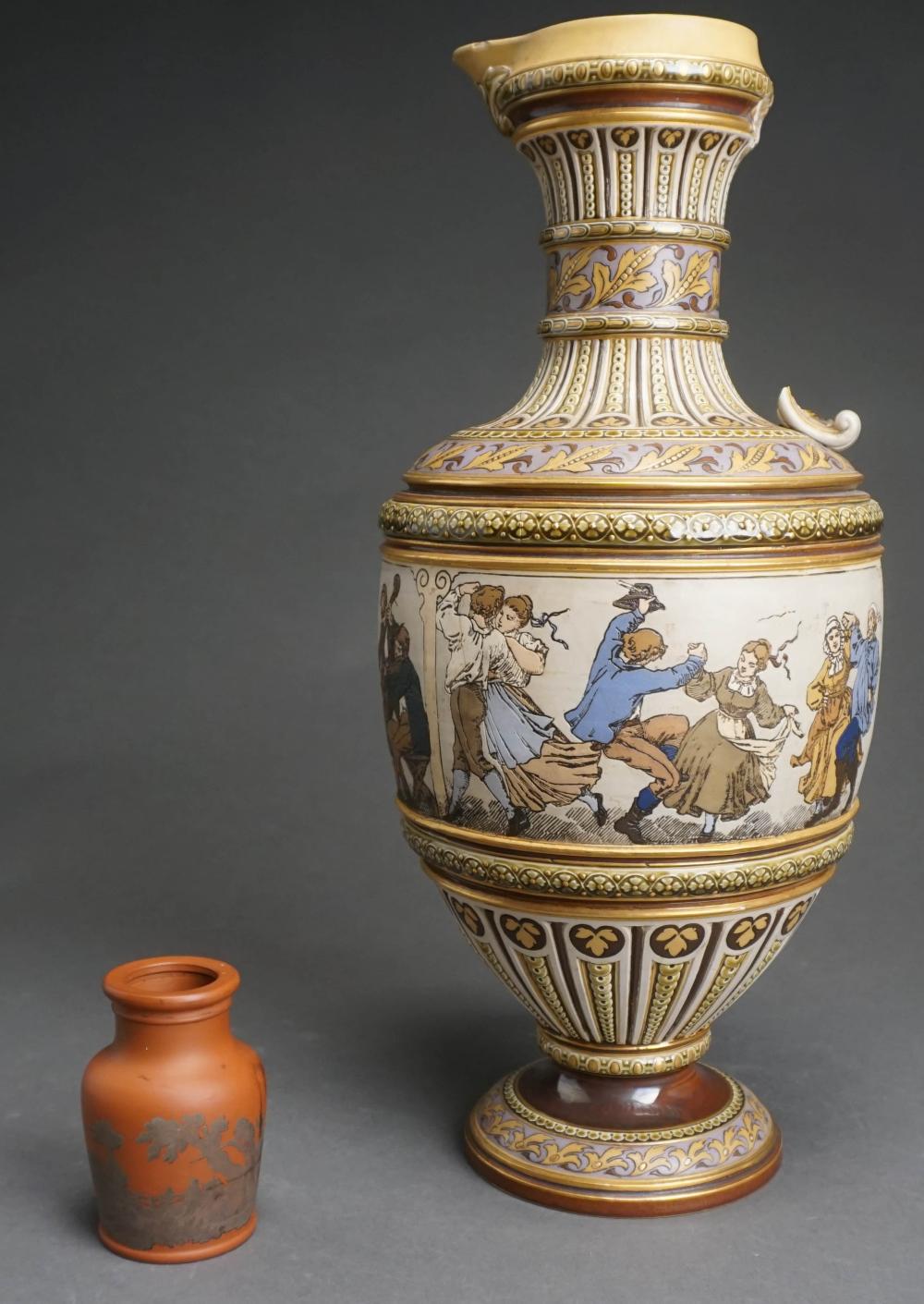 ENGLISH VICTORIAN RED PRATT POTTERY