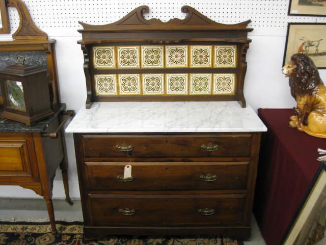 English Victorian Server marble top