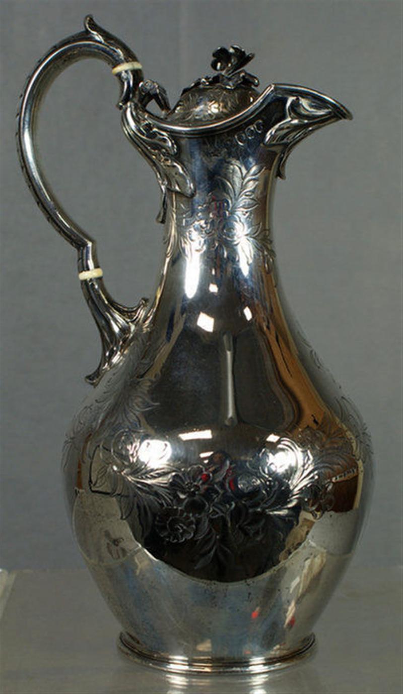 English Victorian wine ewer,