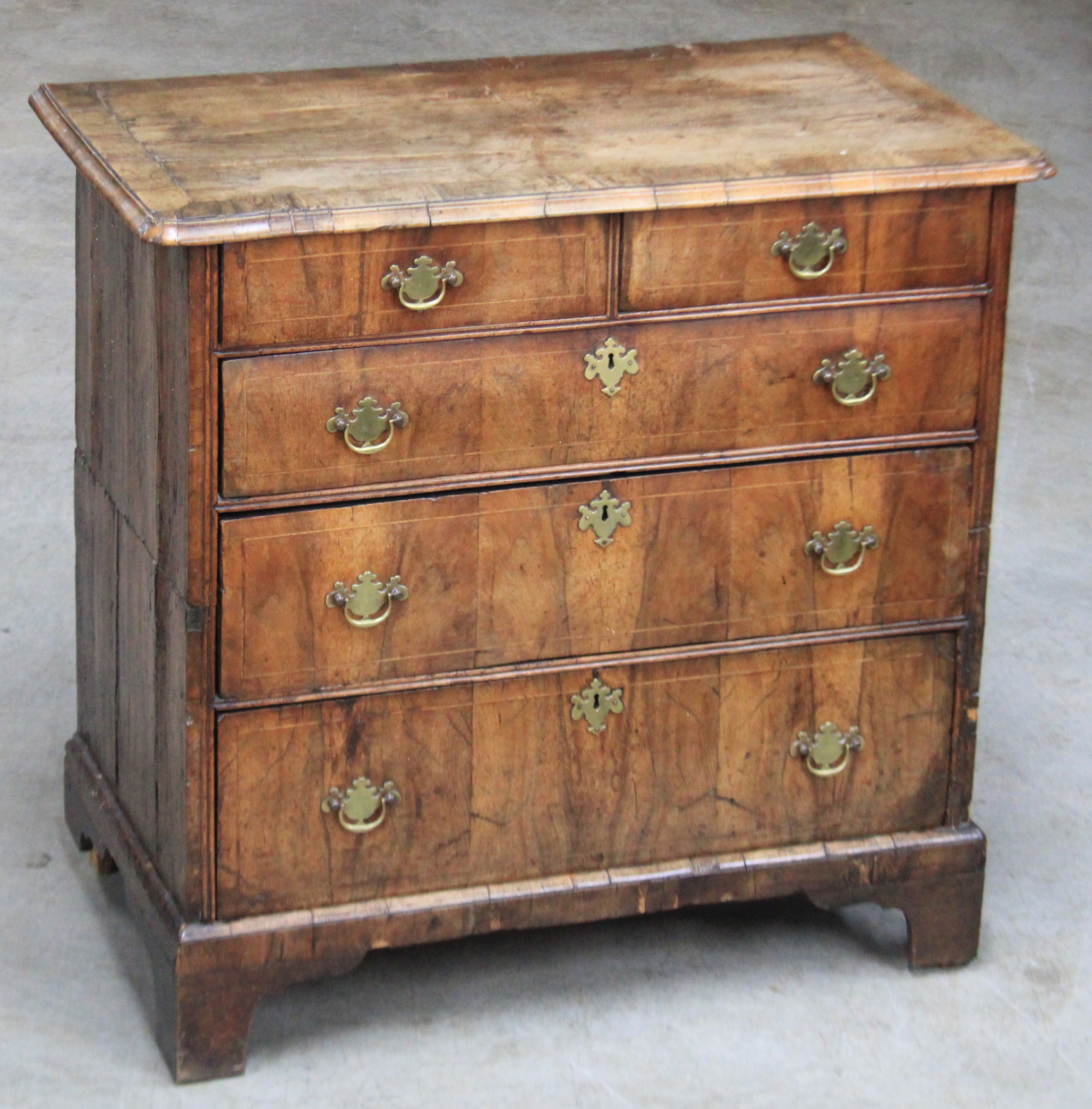 ENGLISH WALNUT 5 DRAWER CHEST
