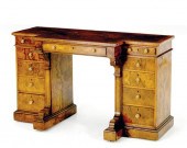English walnut pedestal desk s