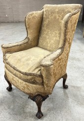 ENGLISH WALNUT WINGBACK CHAIR