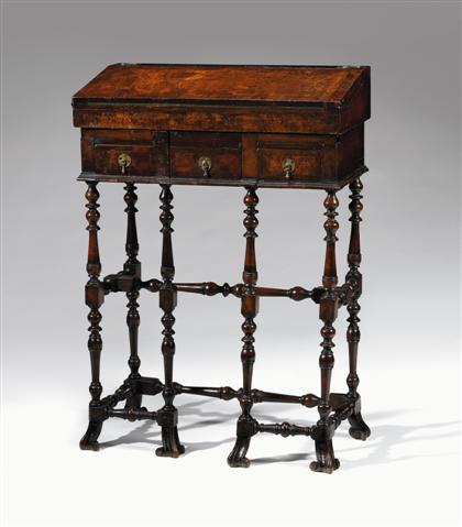 English walnut writing desk    late