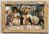 ENGLISH WAX DIORAMA OF A FAMIL