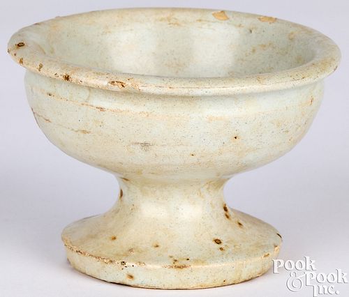 ENGLISH WHITE DELFTWARE SALT, MID