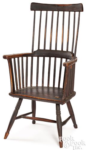 ENGLISH WINDSOR ARMCHAIR, LATE 18TH
