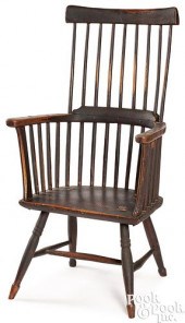 ENGLISH WINDSOR ARMCHAIR, LATE