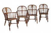 ENGLISH WINDSOR ARMCHAIRS Set