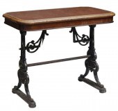 ENGLISH WOOD & CAST IRON BASE