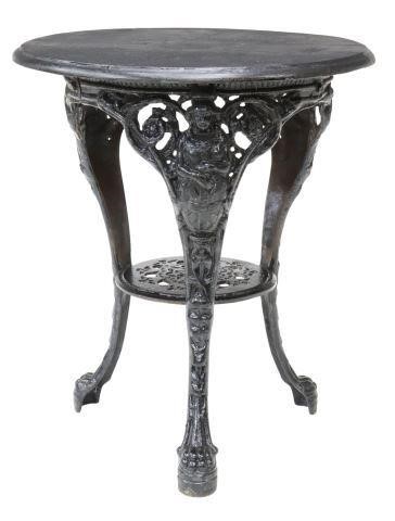 ENGLISH WOOD-TOP CAST IRON