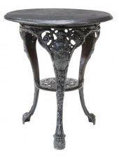 ENGLISH WOOD-TOP CAST IRON BRI