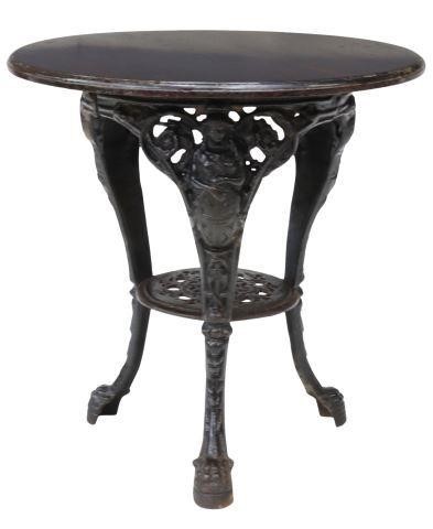 ENGLISH WOOD-TOP CAST IRON