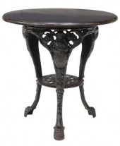 ENGLISH WOOD-TOP CAST IRON BRI