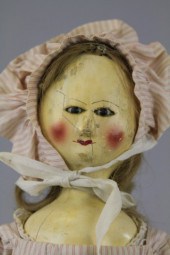 ENGLISH WOODEN DOLL Late ''Que