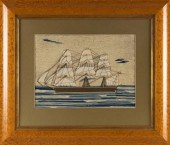 ENGLISH WOOLWORK OF A THREE-MA