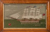 ENGLISH WOOLWORK PICTURE OF A