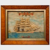 ENGLISH WOOLWORK PICTURE OF TH