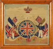 ENGLISH WOOLWORK PICTURE OR "W
