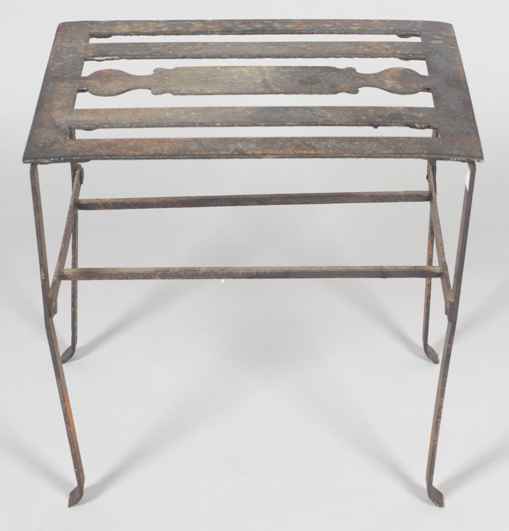 ENGLISH WROUGHT IRON TRIVET, 19TH