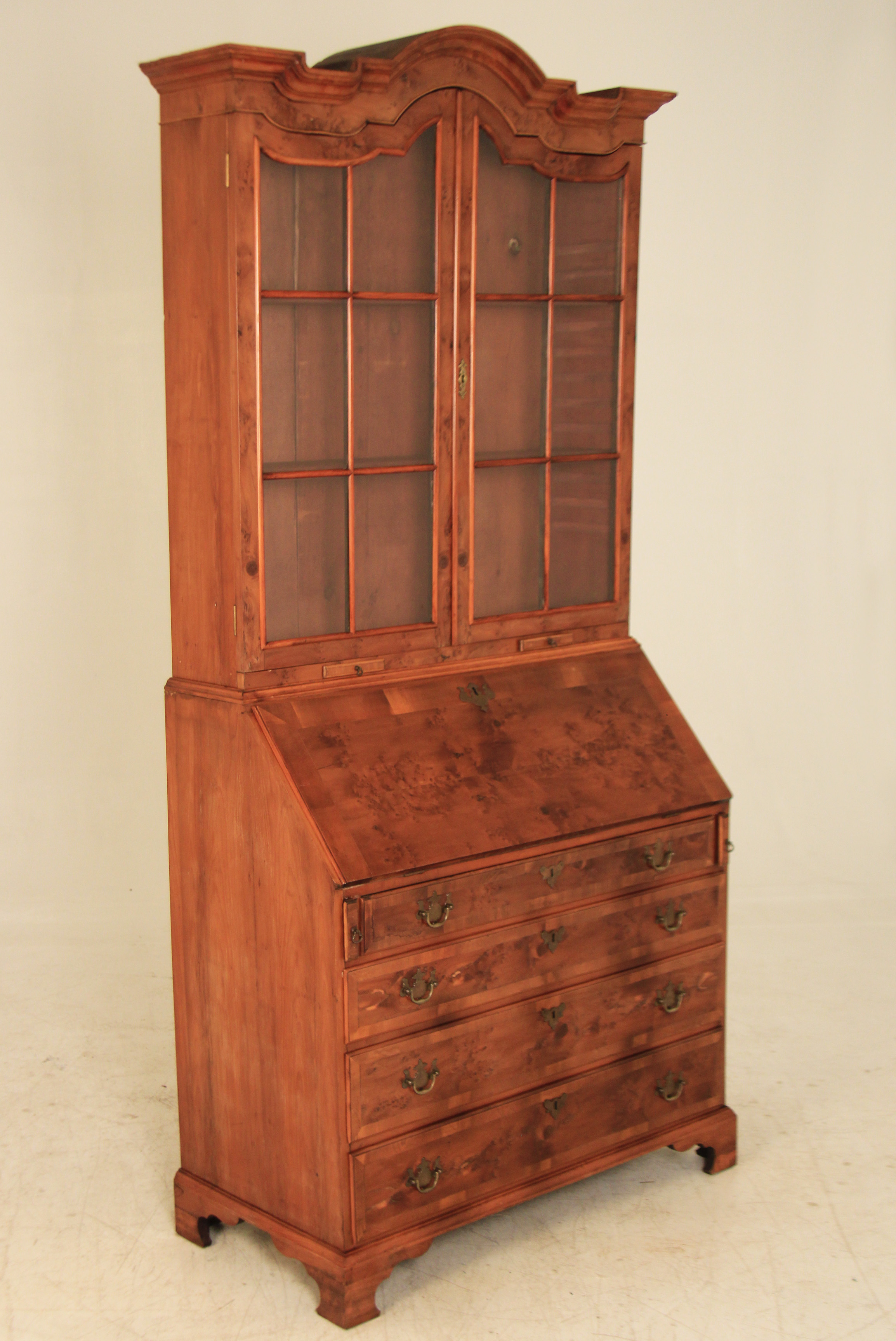 ENGLISH YEWWOOD SHAPED BONNET TOP