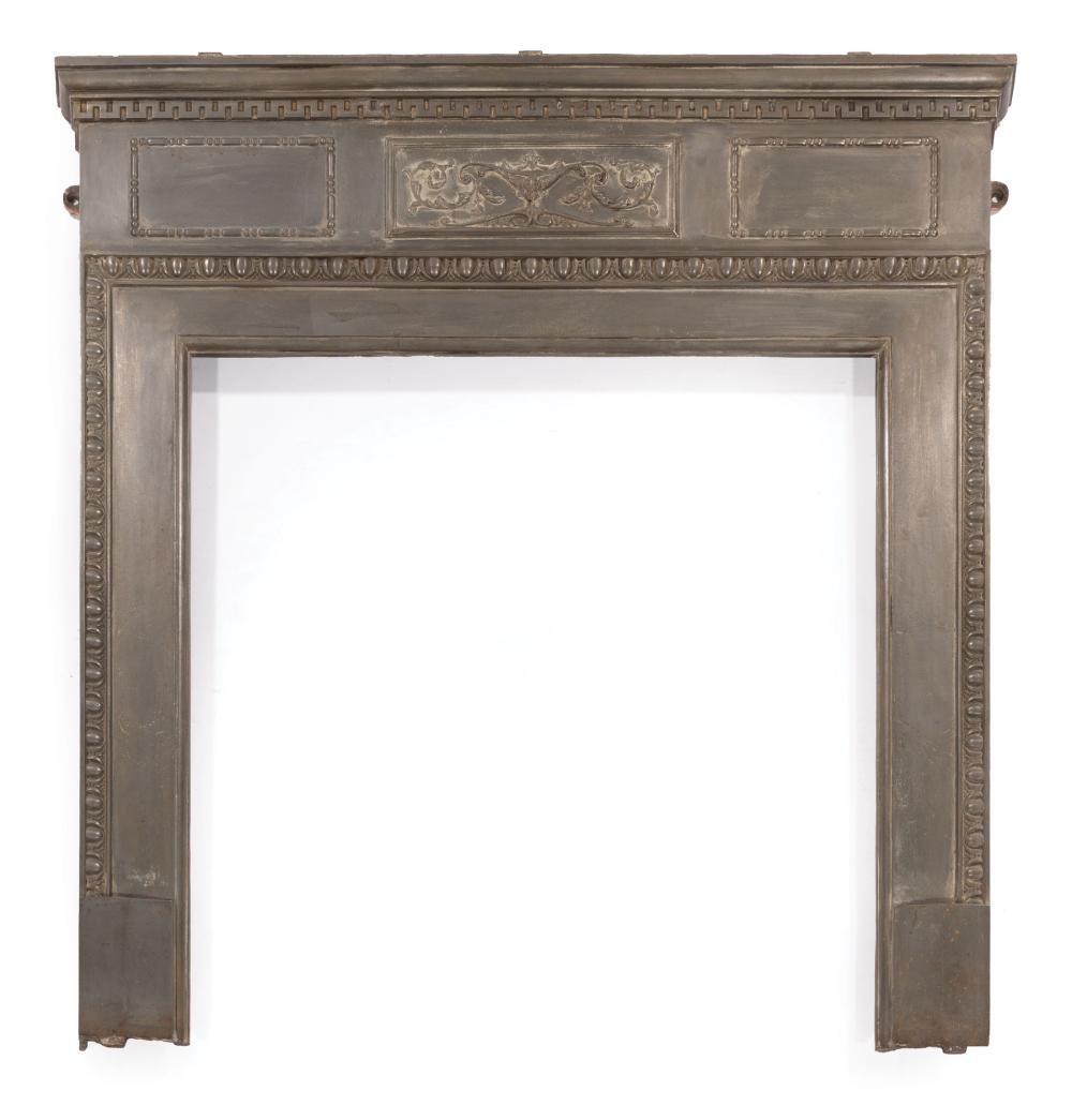 ENGLISH ZINC-PLATED SANDCAST IRON