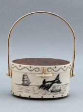 * ENGRAVED BONE BASKET PURSE 2