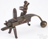 ENGRAVED BRASS AND IRON FLINTL