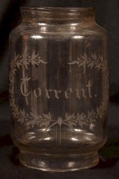 ENGRAVED CLEAR GLASS LANTERN G