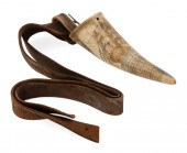 ENGRAVED HORN 19TH/20TH CENTUR