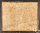 ENGRAVED MAP OF CONNECTICUT<br