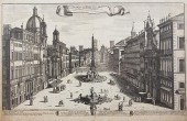 Engraved maps and scenes from