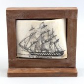* ENGRAVED PIECE OF PANBONE BY