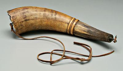Engraved powder horn, engraved