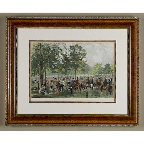 ENGRAVED RIDING PRINT ROTTEN ROW G.