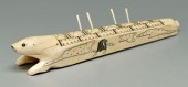 Engraved seal cribbage board,