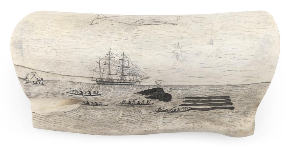 * ENGRAVED SECTION OF WHALEBONE