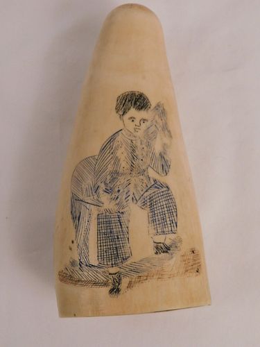 ENGRAVED WHALE TOOTH - GIRL &