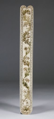 ENGRAVED WHALEBONE BUSK, MID 19TH