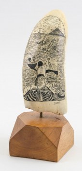 * ENGRAVED WHALE’S TOOTH 20TH