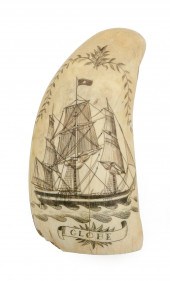 * ENGRAVED WHALE'S TOOTH BY RO