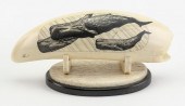 * ENGRAVED WHALE'S TOOTH BY ST