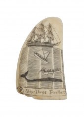 * ENGRAVED WHALE'S TOOTH BY RO