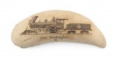 * ENGRAVED WHALE'S TOOTH BY RY