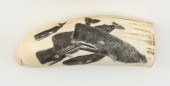 * ENGRAVED WHALE'S TOOTH BY MI