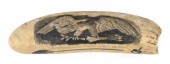 * ENGRAVED WHALE'S TOOTH WITH