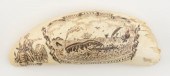 * ENGRAVED WHALE'S TOOTH WITH