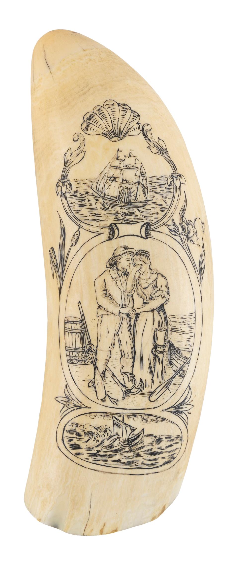 * ENGRAVED WHALE’S TOOTH WITH