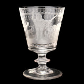 ENGRAVED WINE GLASS FEATURING